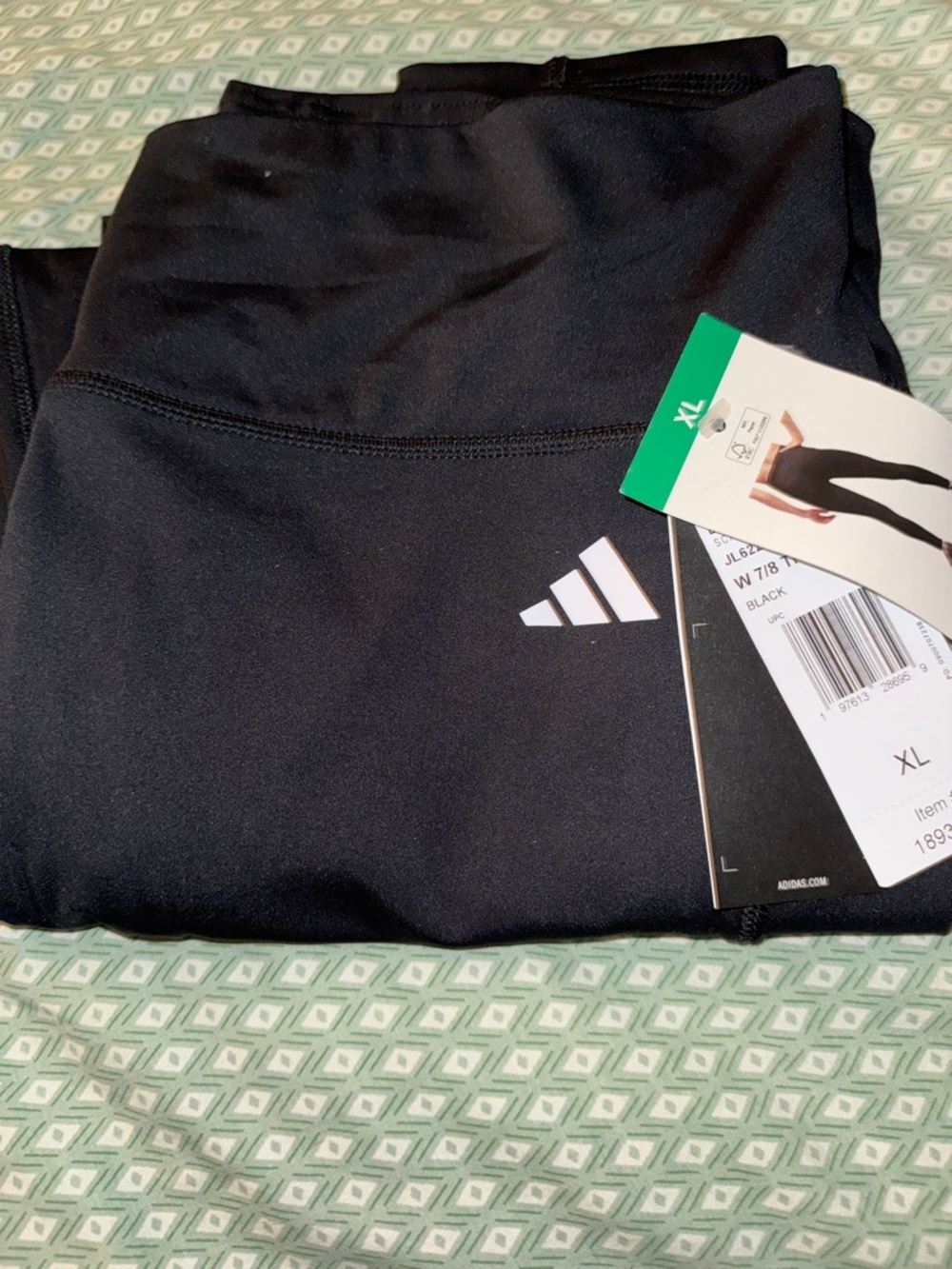 Adidas High-Rise 7/8 Leggings XL – New, Soft Stretch Workout Tights